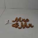 Wooden Letters & Banner for Wedding - Just Married & Mr. & Ms. Decoration - Champagne Gold
