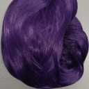 ColorGround Long Straight Purple Braided Wig with two Buns for Cosplay and Cons