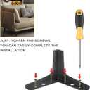 AODIOU Furniture Legs Metal Feet: Cabinet Legs 4 Inch Triangle Feet Replacement Dresser Legs Set of 4