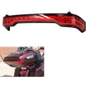 King Tour Trunk LED Light Tail Light Running Brake Turn Signal Lamp Kit Fit for Harley Touring Road King Road Street Electra Glide Tri Glide Ultra Limited 2014-2023 Red