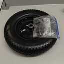 4.80/4.00-8" Flat Free Wheelbarrow Tires and Wheels, 14.5" Universal Fit Solid Tires with 5/8" or 3/4" Bearing, 3"-7" Hub, Adapter Kit Hand Truck Wheels Replacement for 3.50/2.50-8", 4.00-6"etc, 1 PCS