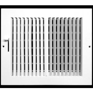 HVAC Premium 10''w X 6''h 2-Way - Flat Stamped Face Steel Supply Diffuser - Vent Duct Cover - Grille Register - High Airflow - White [Outer Dimensions: 11.75''w X 7.75''h]