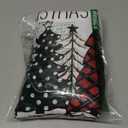 Horaldaily 4PCS Christmas Dining Chair Covers, Black Buffalo Plaid Trees Stretch Removable Washable Slipcover Chair Protector for Dining Room Home Decor