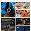 Portable Waist Fan, 40H Cooling Personal Wearable Fan, 5 Speeds 16000RPM Strong Belt F an,10000mAh Portable Fan Rechargeable Hands-free Neck Fan With Flashlight for Work, Outdoor, Travel, Gift for Men (Gray)