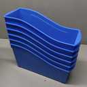 Storex Large Book Bin, 14 x 5 x 7, Case of 6, Blue (71115U06C)
