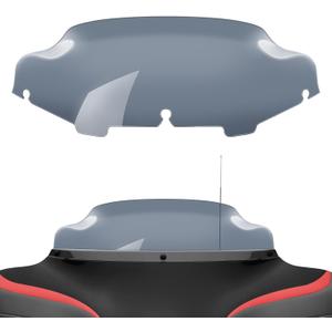 Amazicha Smoke Tint 6" Windshield Windscreen Compatible for Harley Davidson Touring Street Glide Electra Glide FLHT FLHTC FLHX 1996-2013