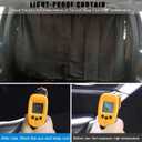 MEEWOO Car Divider Privacy Curtain, Blackout Suede Sun Shade Cover Front & Rear Seat Partition Space Divider Auto Van Truck Interior Accessories for Family Camping Baby Sleeping (Black, Large)