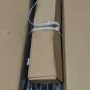 Double Curtain Rod, 1 Inch Black Extra Long Dual Curtain Rods 72 to 144 Inch with Aluminium Modern End Cap Finial, Adjustable Heavy Duty Window Treatment Rods, Telescopic Metal Double Drapery Pole Set