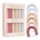 Heatless Curls, Heatless Curls Overnight Hair Care Set - Jumbo Velvet Hair Curlers to Sleep In, Soft Heatless Curling Rods for All Hair Types- 6pcs Beige