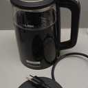 Elite Gourmet 1.7L Dual Wall Cool Touch Electric Tea Kettle, Borosilicate Glass, 304 Stainless Steel Interior, Programmed Digital Touchscreen, Keep Warm, Auto Off & Audible Indicator, Black (1.9 Quarts)