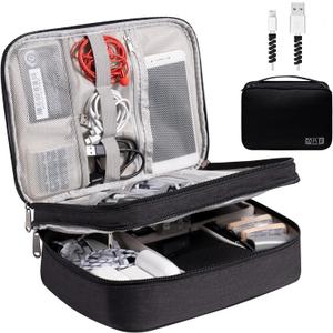 Electronics Organizer, OrgaWise Electronic Accessories Bag Travel Cable Organizer Three-Layer for iPad Mini, Kindle, Hard Drives, Cables, Chargers Electronics Organizer, OrgaWise Electronic Accessories Bag Travel Cable Organizer Three-Layer for iPad Mini, Kindle, Hard Drives, Cables, Chargers