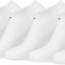 Nike Unisex Adult Everyday Cushioned Training No-Show Socks (6 Pairs) (Large, White/Black)