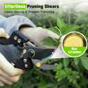 21"Hedge Shears & Pruning Shears 2pc Set,Manual Hedge Clippers with Wavy Steel Blades Lightweight Clippers Comfort Handles for Trimming Hedges Bushes Borders Shaping Boxwood Shrubs Plants Garden Tools