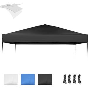 1010 Canopy Replacement Top, Pop Up Canopy Replacement Tent Cover for Straight Leg Frame, Waterproof Canopy Top Cover for Garden Patio Camping (Top Only)(Black) (10'x10' 420D Oxford Cloth)