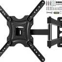 Full Motion TV Wall Mount,Swivel Tilt Extension with Articulating Arms,Tv Brackets for Wall Mount with VESA 400x400mm up to 66lbs Max,Universal TV Mount for 19-55 inch LED Monitors Flat Screen.