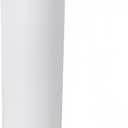 Double Wall 18/8 Stainless Steel Vacuum slim skinny tumbler with straw and lid, insulated travel mug keeping beverage cold and warm (white, 20oz)