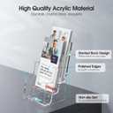 MaxGear 3 Tier Acrylic Brochure Holder, 4 Inch Wide, 2 Pack