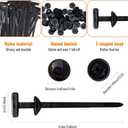 100pcs Nylon Universal Cable Tie Buckle, 2025 New Heavy Duty Self-Locking Nylon Zip Ties Holder, Multipurpose Plastic Cable Ties Tool for Car Daily Repair Quick Fix