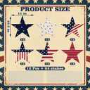 SiliFine 12 Pcs 4th of July Outdoor Decorations Vintage American Flag Yard Signs Patriotic Red White Blue Yard Decor for 250th Anniversary Independence Day Party Favor