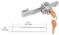 C.R. LAURENCE 963L CRL Chrome Tamper Proof Sliding Glass Door Lock with Standard Ratchet Bar