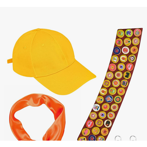 Scout Costume Set, Wilderness Explorer Costume Scout Accessories with Hat Sash Scarf for Adults Men Women (3PCS)