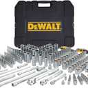 DEWALT 192 Pcs. Mechanics Tool Set, 1/2, 1/4, 3/8 Socket Set, SAE and Metric Socket Wrench Set, Hard Shell Tool Box (DWMT75049)