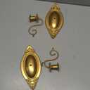 Gold Candle Sconces Set of Two, Brass Color Victorian Royal Wall Sconce, Metal Rustic Candle Holder Baroque Home Wall Decor for Living Room, Dining Room, Bedroom, Fireplace, Hallway, Window