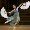 Boots on The Ground Fan,13inch Large Rave Fan PoppingFan Clacking Fans for Line Dancing,Line Dance Popping Fans,HandFans for Women Foldable,Portable for Outdoor,Wedding,Party,Decoration(White)