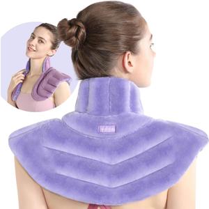 SuzziPad Microwave Heating Pad for Neck and Shoulders, Weighted Shoulder Wrap to Reduce Discomfort, Heated Wraps with Herbal Aromatherapy, Moist Heat Warmer Hot & Cold Compress