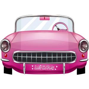 Pink Cars Convertible Photo Booth Props Doll Party Decorations Decor Party Favors for Girls Doll Princess Birthday Party