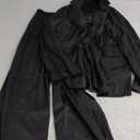  Womens Fall Fashion 2 Piece Blazer Sets Open Front Blazers and Pants Suits Set (XX-Large)