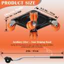 Heavy Duty Furniture Movers with 10 Wheels, Dual-Wheel Caster Square Dollies with Furniture Lifter and Base, 360 Swivel Casters, Non-Slip Pads, Up to 4000 lbs Load Capacity