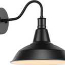 LOEHINLE Industial Outdoor Gooseneck Wall Sconces, Vintage Wall Mount Light Exterior Wall Lighting Fixture Black Farmhouse Barn Light for Porch, Entryway, Garage (1 Pack Gooseneck)