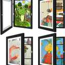 4 Pack Kids Artwork Frames Changeable 8.5 x 11 Inch Children Art Projects Kids Art Frames Front Opening Picture Display Frame, Black