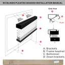 Dulepax RV Blinds - Pleated Shades, 32" W x 24" L Black RV Window Shades for Camper, Travel Trailers, Motorhome's Window