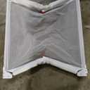 No Drill Baby Gate for Stairs No Bottom Bar, 34-55” Adjustable Baby Gate with Large Walk Thru Door, Mesh Dog Gate for Doorways, Swing & Dual Openings, No Drilling Pet Gate Child Safety Gate, White