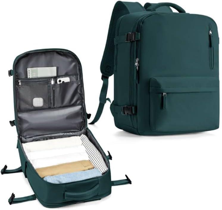 WONHOX Large Travel Backpack Carry on Flight Approved Laptop Work Business Backpack for Women Men Mochila de Viaje (A6-peacock Blue)