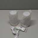 2PCS LED Flame Light, USB Rechargeable Flame Lamp with Remote & Timer, Waterproof Dimmable Flameless Candles Light for Home Party Garden Camping Halloween Christmas Decoration