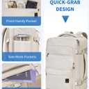 WANDF Travel Backpack For Spirit Airlines Personal Item Bag 18x14x8 with Wet Pocket, 17 Inch Laptop Backpack for Men WomenWhite