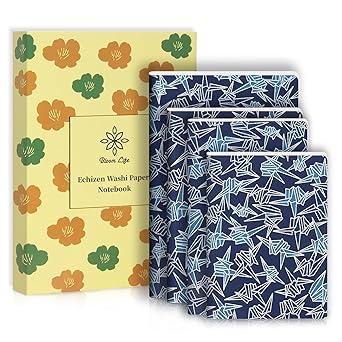 Bloom Life Hardcover Journaling Notebooks for Work and School - Perfect Composition Notebook and Durable Notebooks for Daily Use-4books of different sizes (Blue)