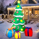 Joiedomi Christmas Inflatables Tree Outdoor Decoration, Giant Christmas Inflatable Tree with 3 Gift Boxes with Buildin LEDs for Blow Up Xmas Decoration, Indoor Outdoor Yard Garden Lawn Décor