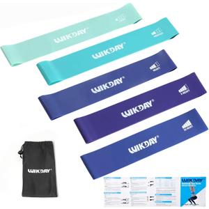 Resistance Bands for Working Out Exercise Loop Bands Workout Bands Set for Men Women Body Stretching, Crossfit Training, Home Workout, Physical Therapy, Booty Legs, Set of 5 (Blue)