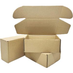 6x4x2.2 Inches Small Shipping Boxes Pack of 50 Corrugated Cardboard Packaging Business Moving Mailing Box (Kraft)