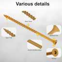 Deck Screws #10 x 4, T25 Star Torx Drive Flat Head Wood Screws, Tan, 5lb