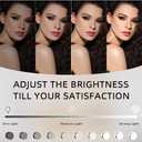 FENCHILIN Lighted Makeup Mirror Hollywood Mirror Vanity Makeup Mirror with Light Smart Touch Control 3Colors Dimmable Light Detachable 10X Magnification 360Rotation(White)