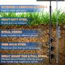 Heavy Duty Dog Tie Out Cable and Stake,Chew-Proof Dog Leads with Spring and Strap,Anti-Rust Ground Anchors with Extended T-Wrench,Dog Runner for Small Medium Dogs,for Yard Camping Beach,16FT