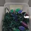 C9 LED Quick Clip Christmas Lights | Built-in Clip-One String Lights | 24 Purple, Blue, Green Bulbs | 16inch Foot Strand