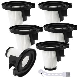 6 Pack Filter Replacement Compatible with Ionvac ZipVac 8842 3-in-1 Corded Upright/Handheld Floor and Carpet Hand Vacuum Cleaner