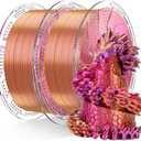Chitu Systems Conjure Silk PLA 3D Printer Filament, 2KG Spool (4.4lbs), 1.75mm Tri-Color Filament, Dimensional Accuracy +/-0.02mm, Silk 3D Printing Filament Bundle, (Red Gold Purple 2-Pack)