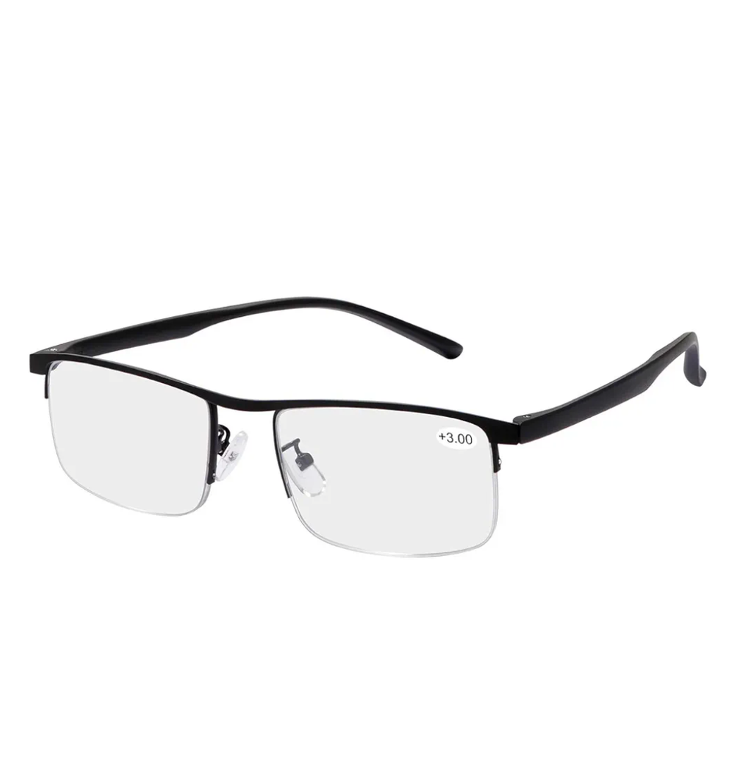 MIRYEA Progressive Multifocus Computer Reading Glasses Blue Light Blocking Multifocal Readers for Men and Women Multi Focus Eyeglasses Eyewear Anti Glare Light Weight TR90 Semi-rimless Frame